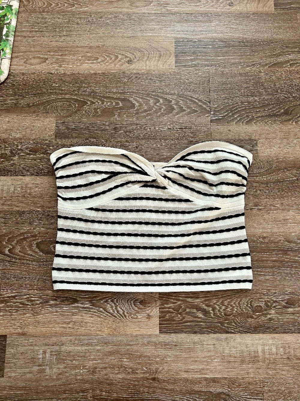 Express NWT Striped Twist Front Sweater Tube Top Sz XL